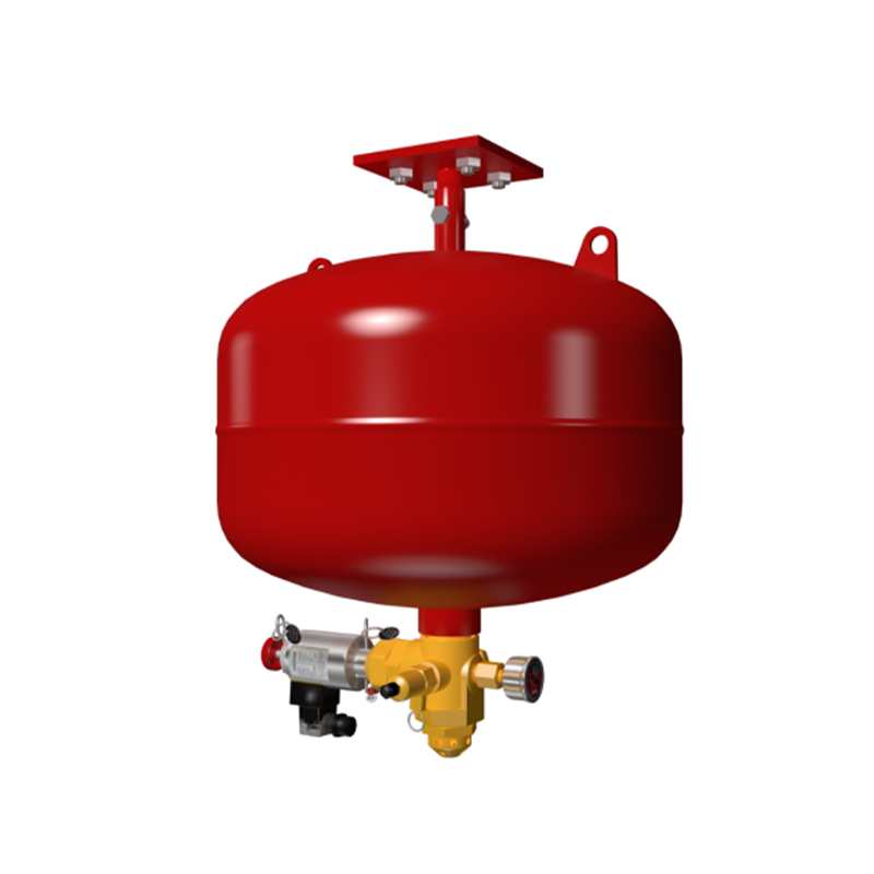 How do suspended gas fire extinguishing devices achieve efficient and safe fire protection?